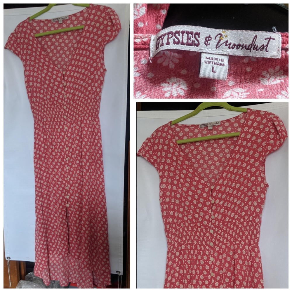 Gypsies & Moondust Cap Sleeve Button Front Prairie